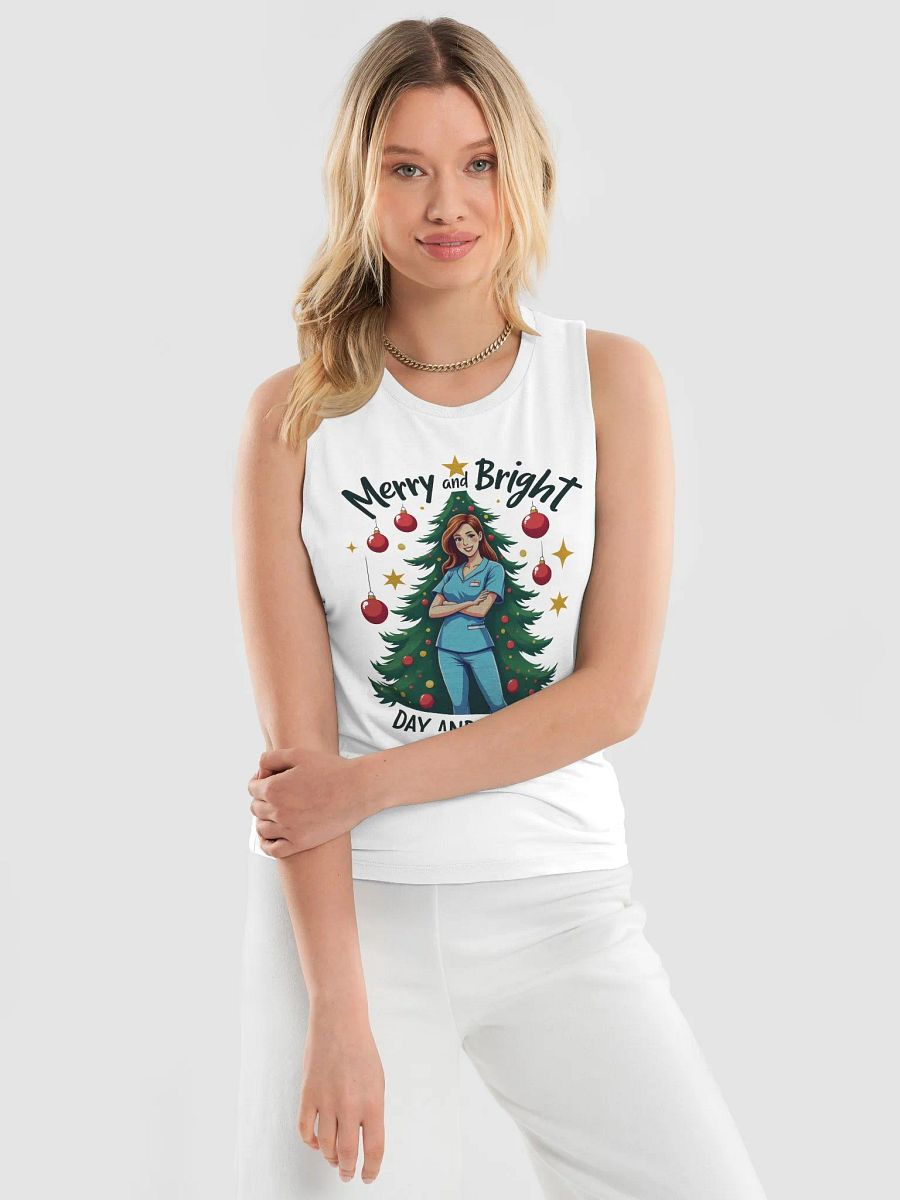 Merry and Bright Holiday Scrubs Muscle Tank product image (12)