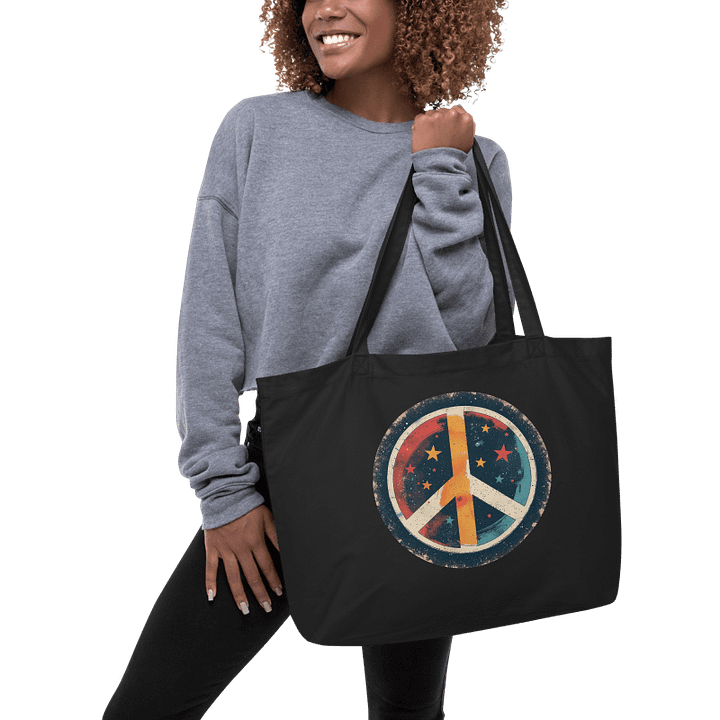 Econscious Organic Cotton Peace Sign Tote Bag product image (2)