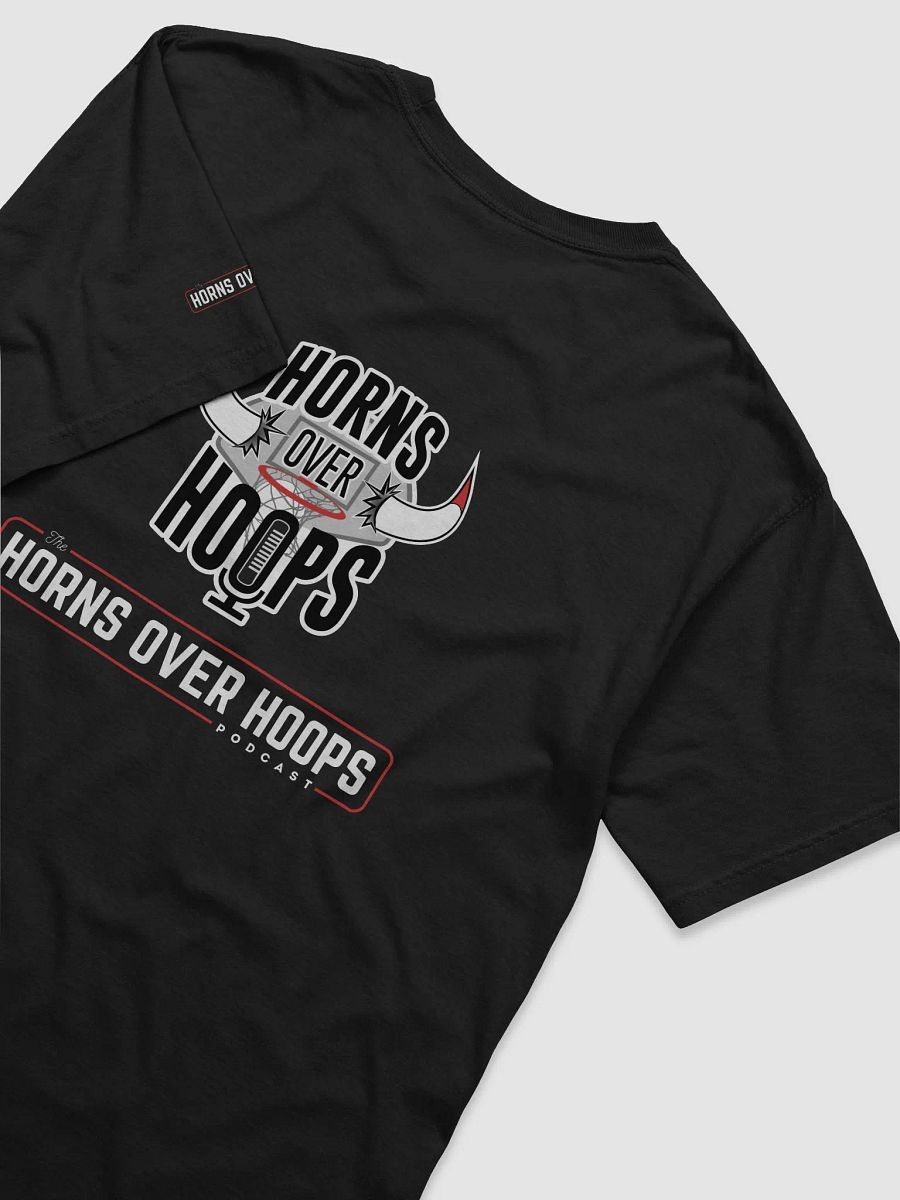 Horns Over Hoops Podcast Thumbnail Logo T-Shirt product image (32)