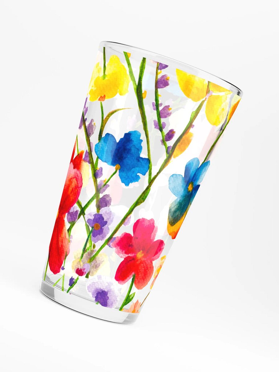 Watercolor Wildflower Bouquet Shaker Pint Glass product image (6)