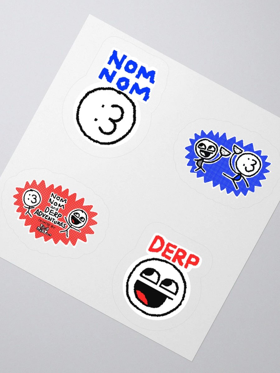 Nom Nom and Derp! (4 STICKER PACK) product image (6)