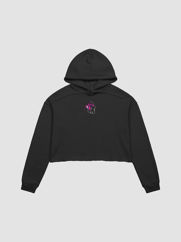 Pink Scream Gh0stie Crop Hoodie- Black product image (1)