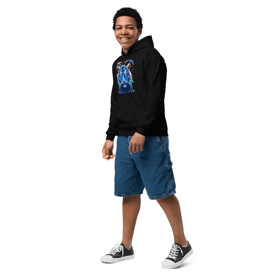 Neon Tiger Fantasy Youth Hoodie (Kid's Unisex) product image (6)