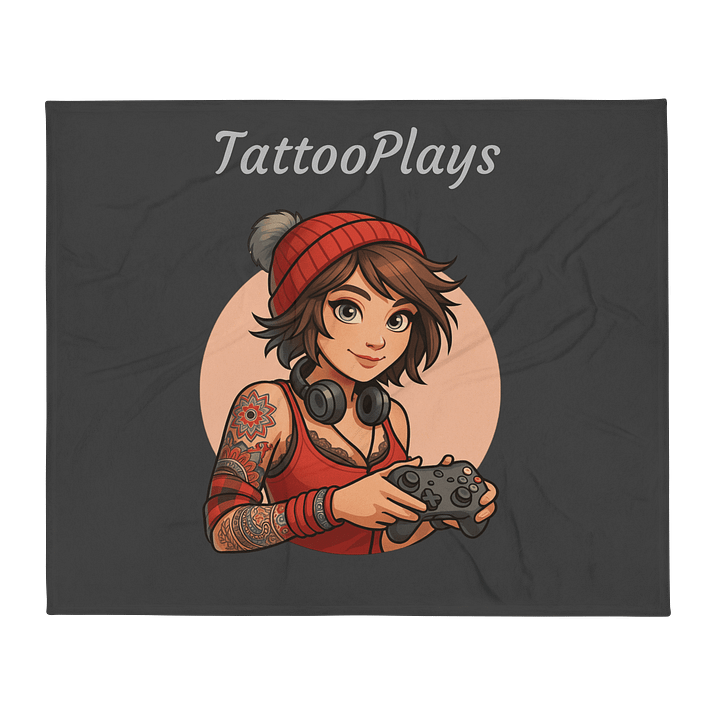 TattooPlays Throw Blanket (50" x 60") – Cozy Up with Creator Energy product image (1)