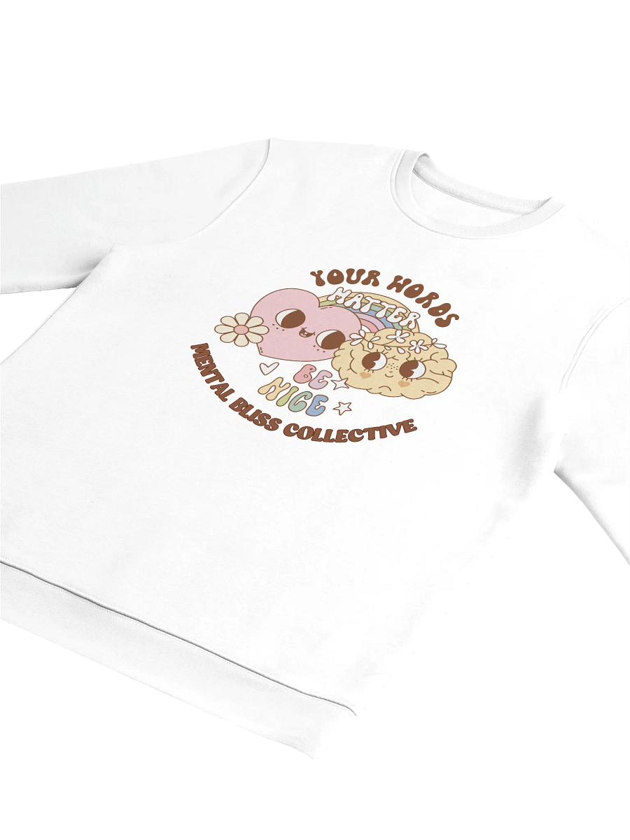 "Your Words Matter, Be Nice" Organic Unisex Sweatshirt – Spread Kindness and Positivity product image (3)