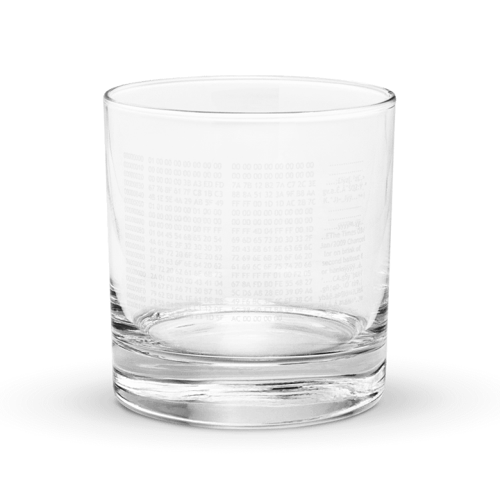 Genesis Block Raw Hex Glass - The Times Jan 2009... product image (1)