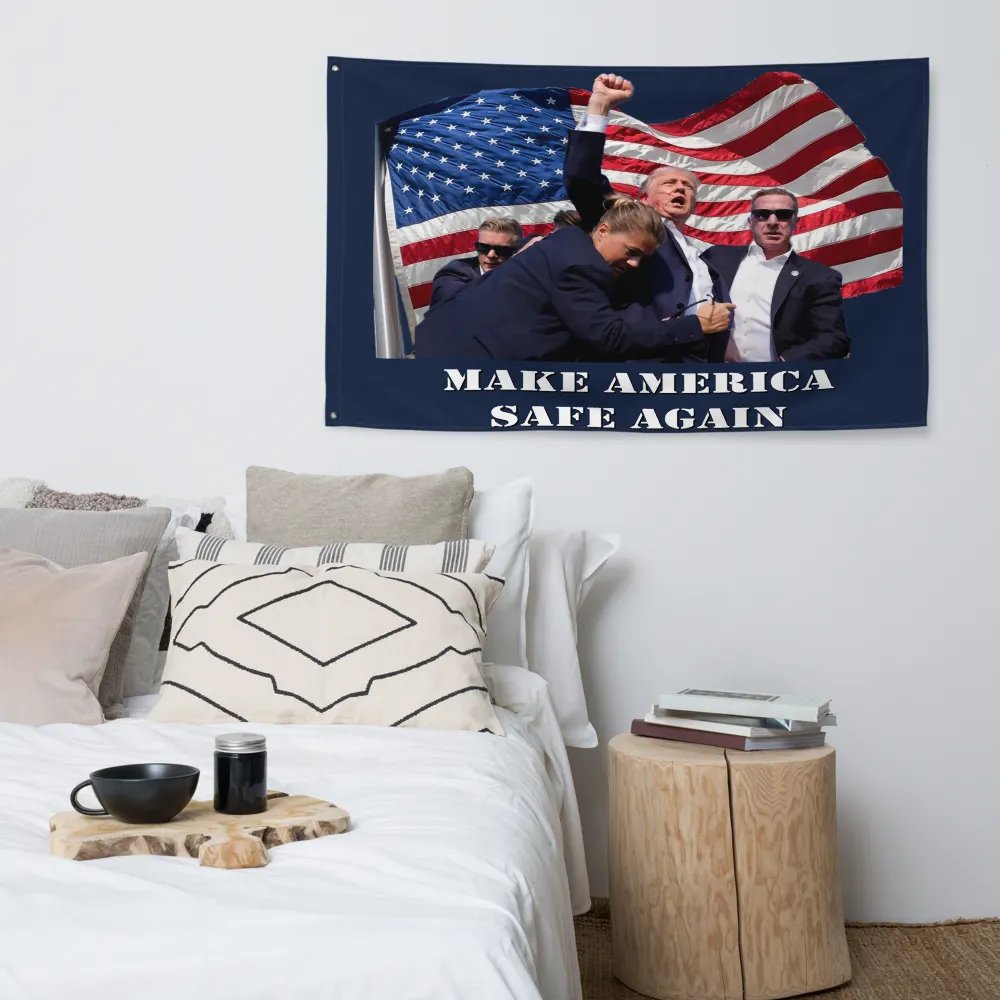 Trump 2024 Make America Safe Again Flag product image (4)