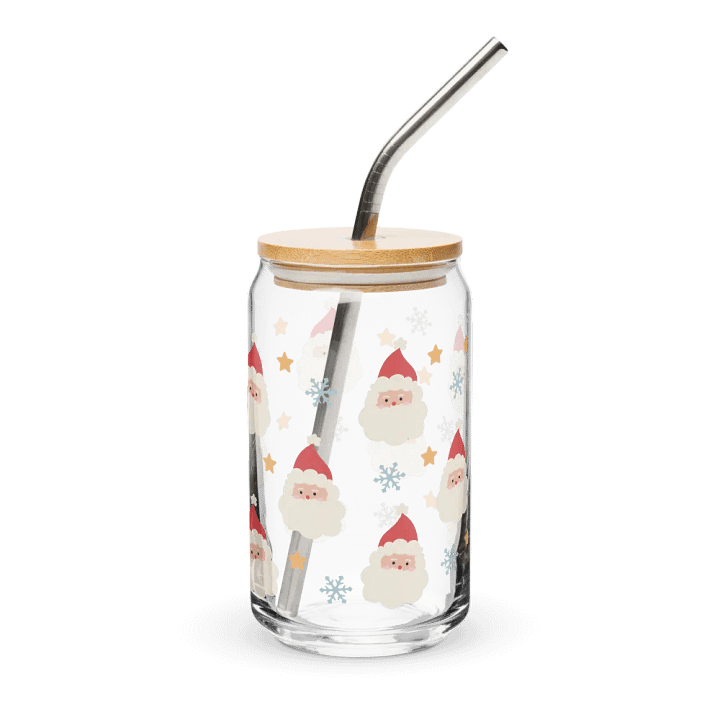 Classic Santa Face Can-Shaped Glass (16 oz) product image (2)