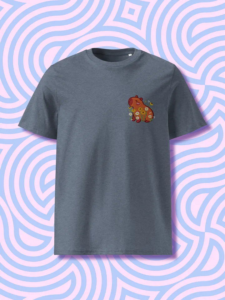 Capybara Daisy Embroidered Organic Cotton Tee product image (19)