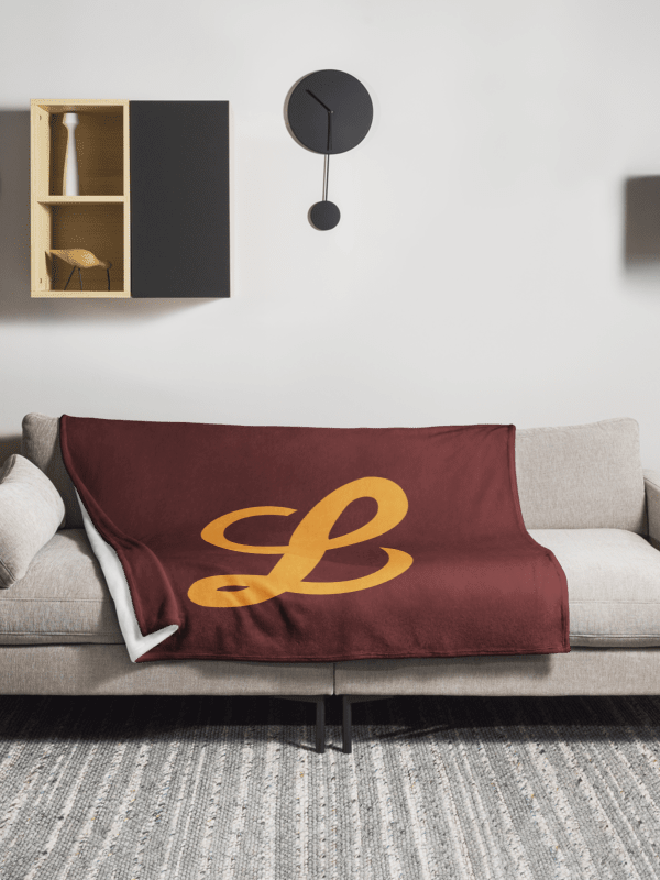 Cursive "L" Throw Blanket product image (2)