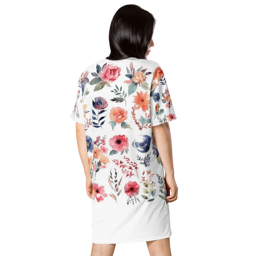T-Shirt Dress Colorful Roses product image (2)