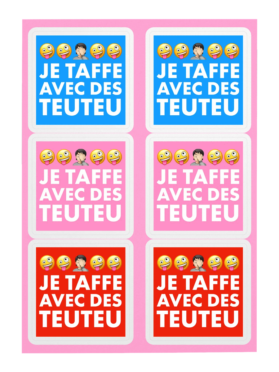 6 stickers je taffe avec des teuteu • planche A5 product image (1)