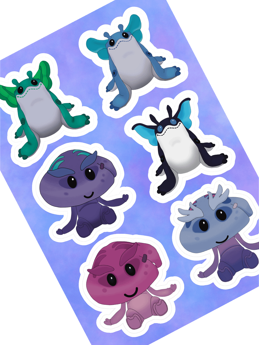 Ogopuu & Shmole Plushies Sticker Pack – Palia-Inspired product image (1)