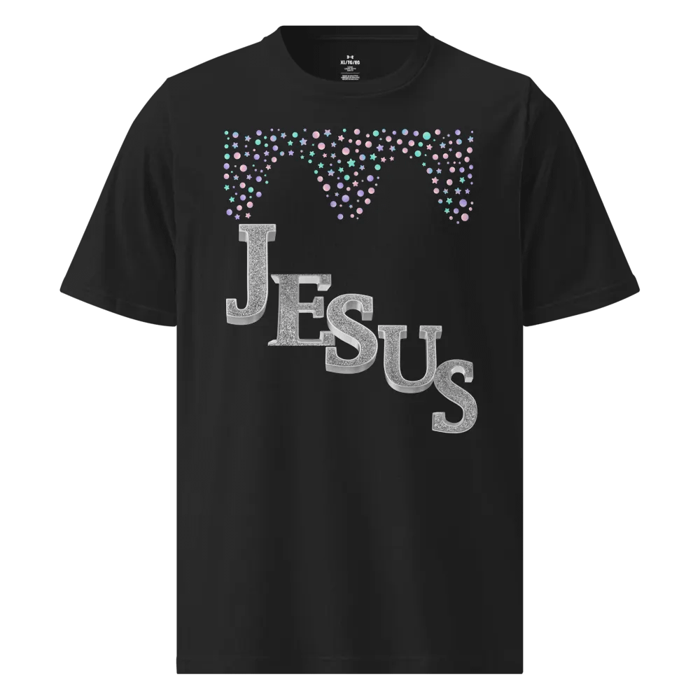 Glittery Jesus Crown Athletic T-Shirt product image (1)