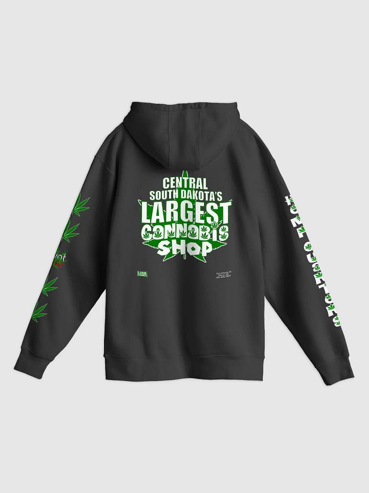 Hemp Quarters Black Hoodie Front, Back and Sleeves product image (2)