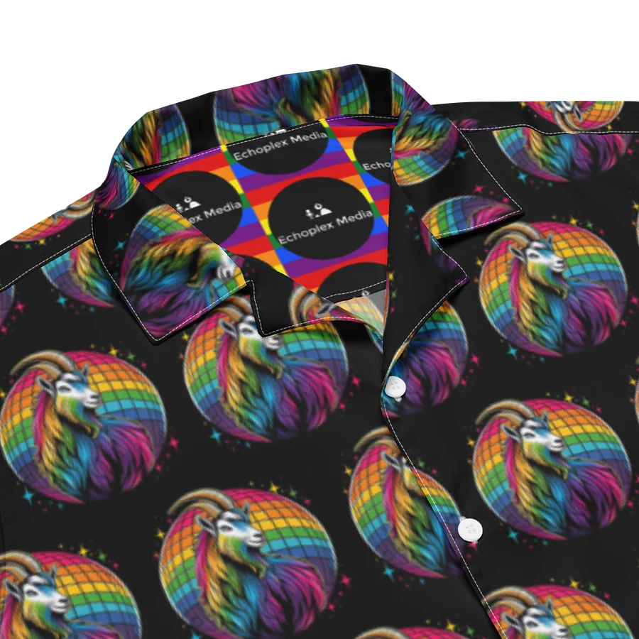 Disco Ball Goat Pride 2024 Hawaiian Shirt - Black product image (3)