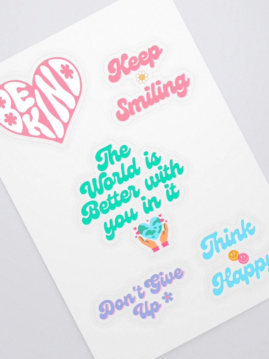 Sticker sheet of positive thoughts product image (1)