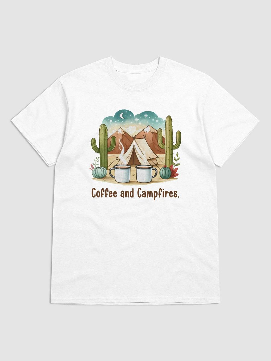 Coffee and Campfires Under Starry Skies Unisex Heavyweight T-Shirt product image (3)