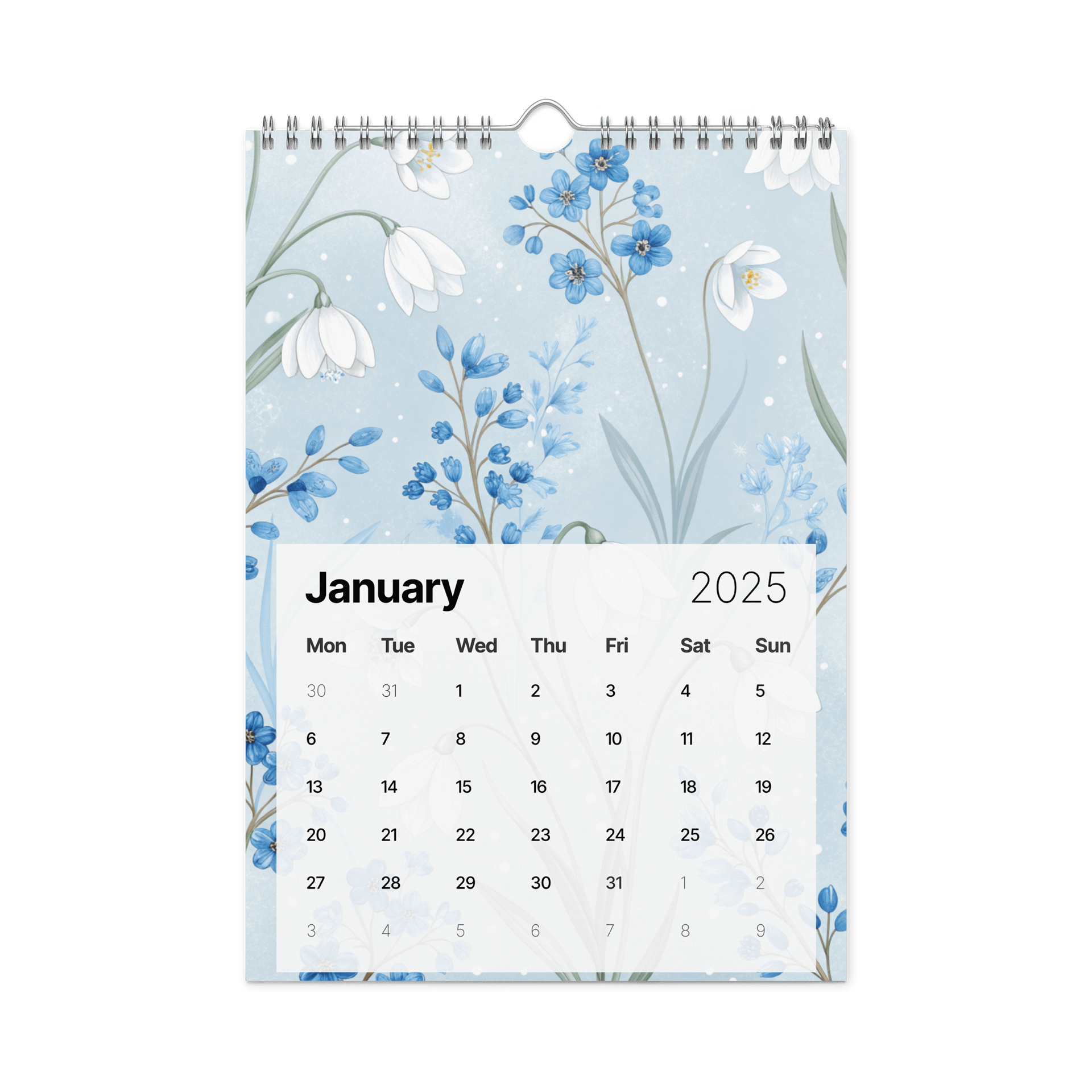 SEAMLESS FLORAL PATTERN WALL CALENDAR 2026 product image (6)