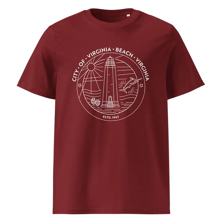 Virginia Beach Modern City Seal Tee - organic cotton product image (1)