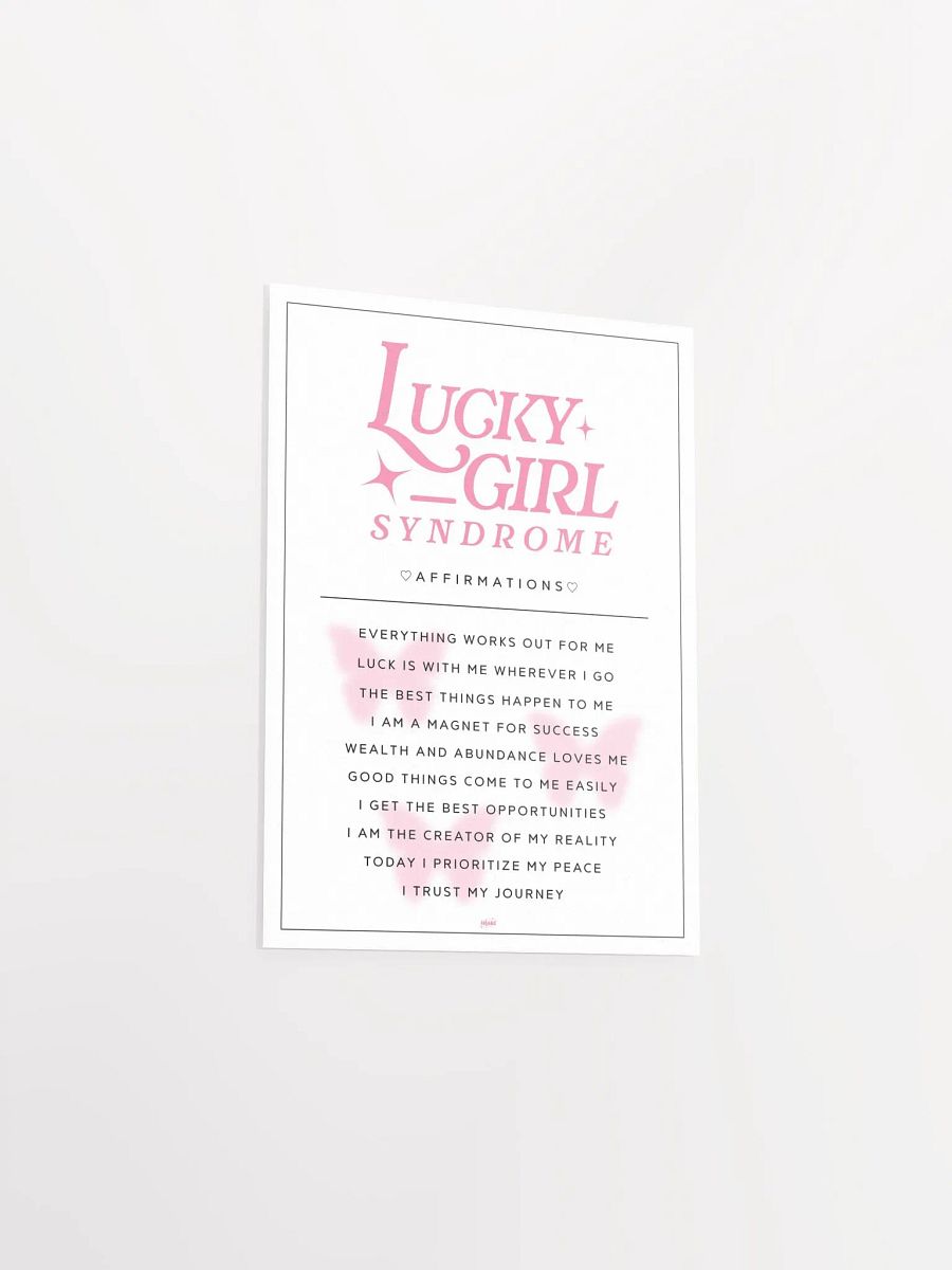 Lucky Girl Syndrome Daily Affirmations Print product image (7)