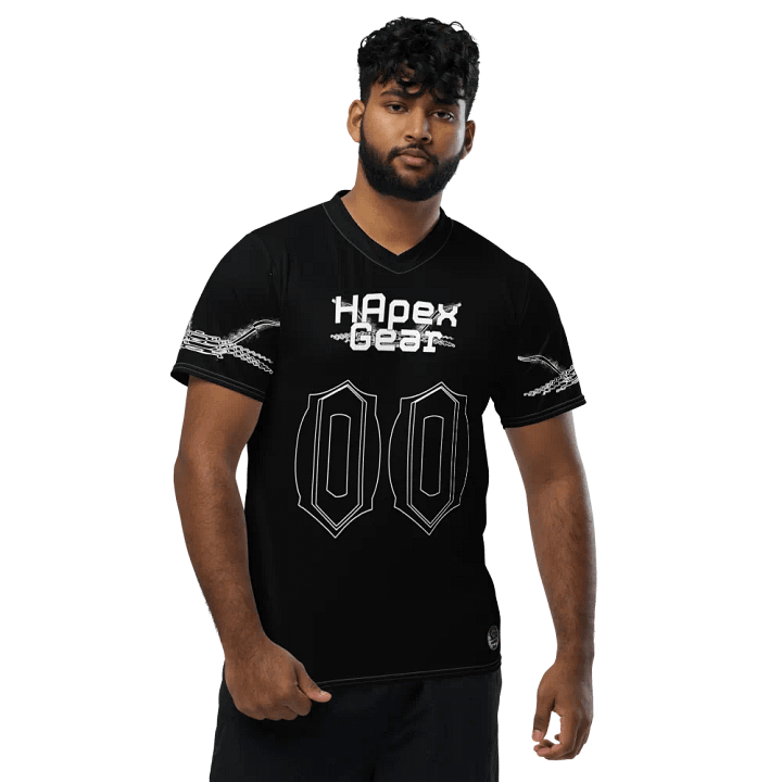 Capital FREAKY HOODY - Black - Recycled Unisex Sports Jersey - White HApex Gear Black Logo product image (1)