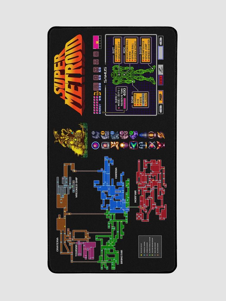 Map & Samus Desk Mat (15.5 x 31.5) product image (2)