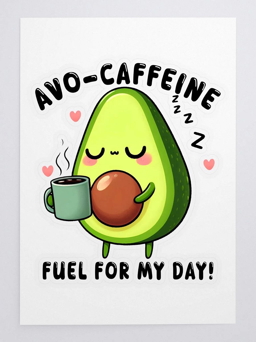 Cheerful Avocado Coffee Time Sticker Sheet product image (3)