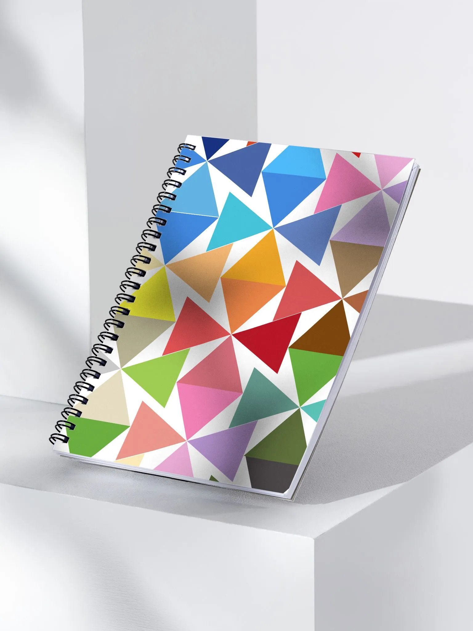 Abstract Triangle Geometric Design Spiral Notebook product image (3)