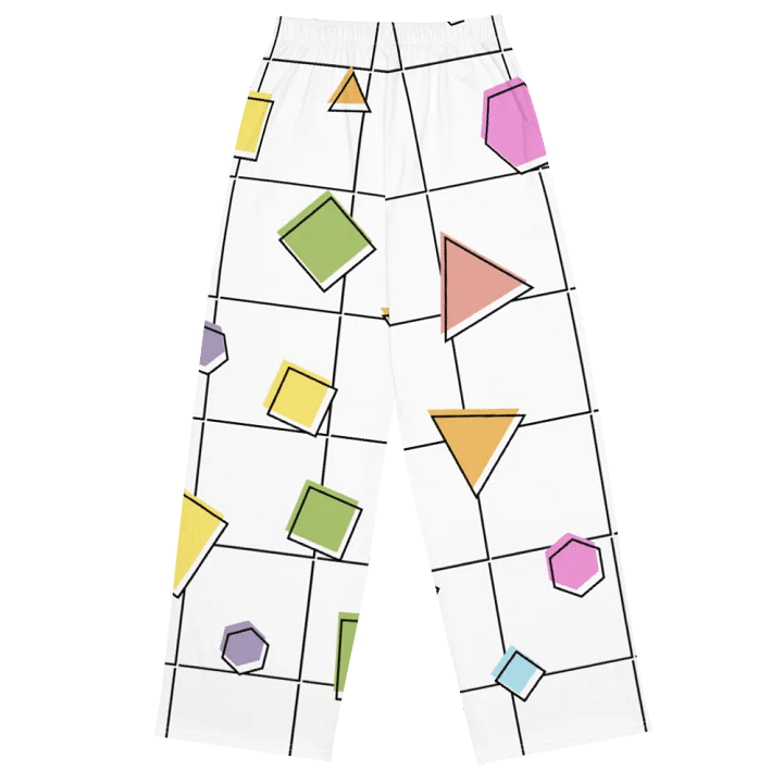 Geometric Fusion Unisex Wide-Leg Pants product image (2)