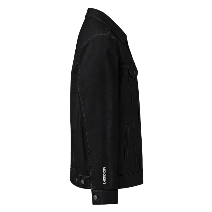 MidKnight Denim Jacket (All-White Embroidery) product image (2)