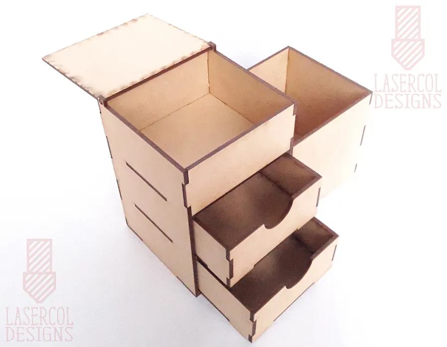Desk Organizer with drawers - Laser Cut Files product image (7)