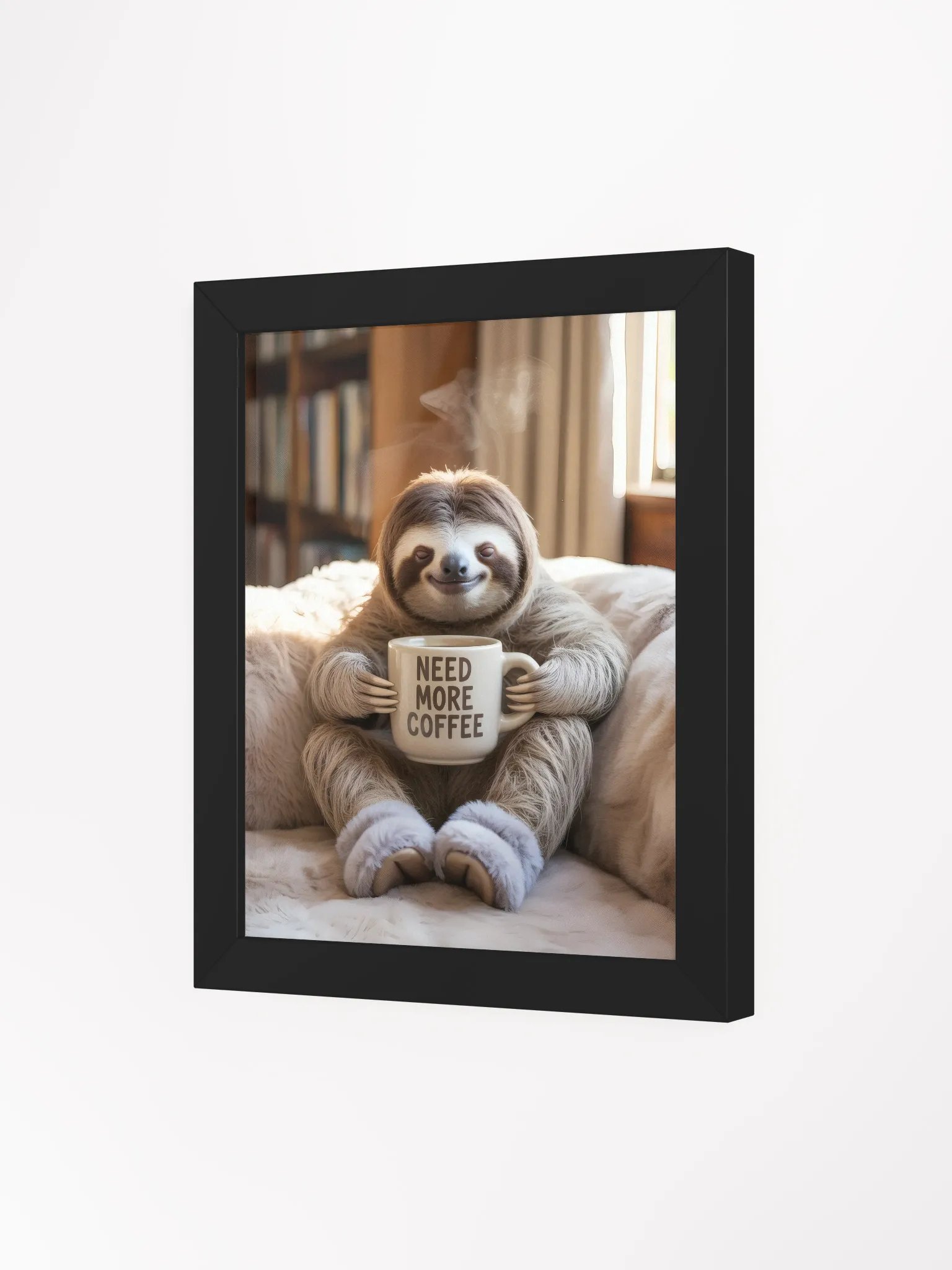 Sloth Coffee Emergency, Framed Poster product image (4)