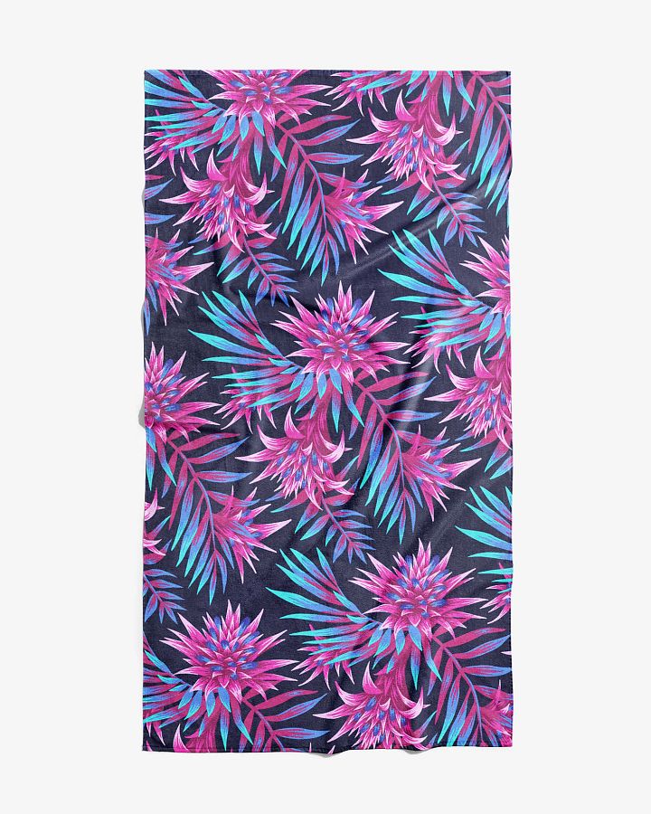 Beach Towel - Fasciata Tropical / Dark Blue & Pink product image (1)