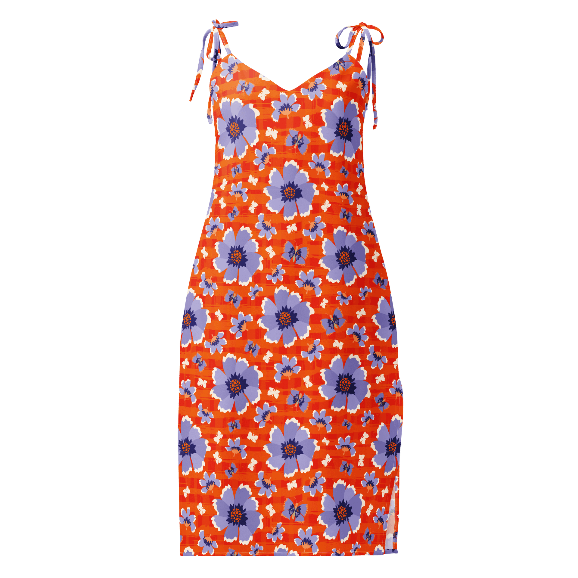 Orange Bloom Chiffon Slip Dress product image (1)