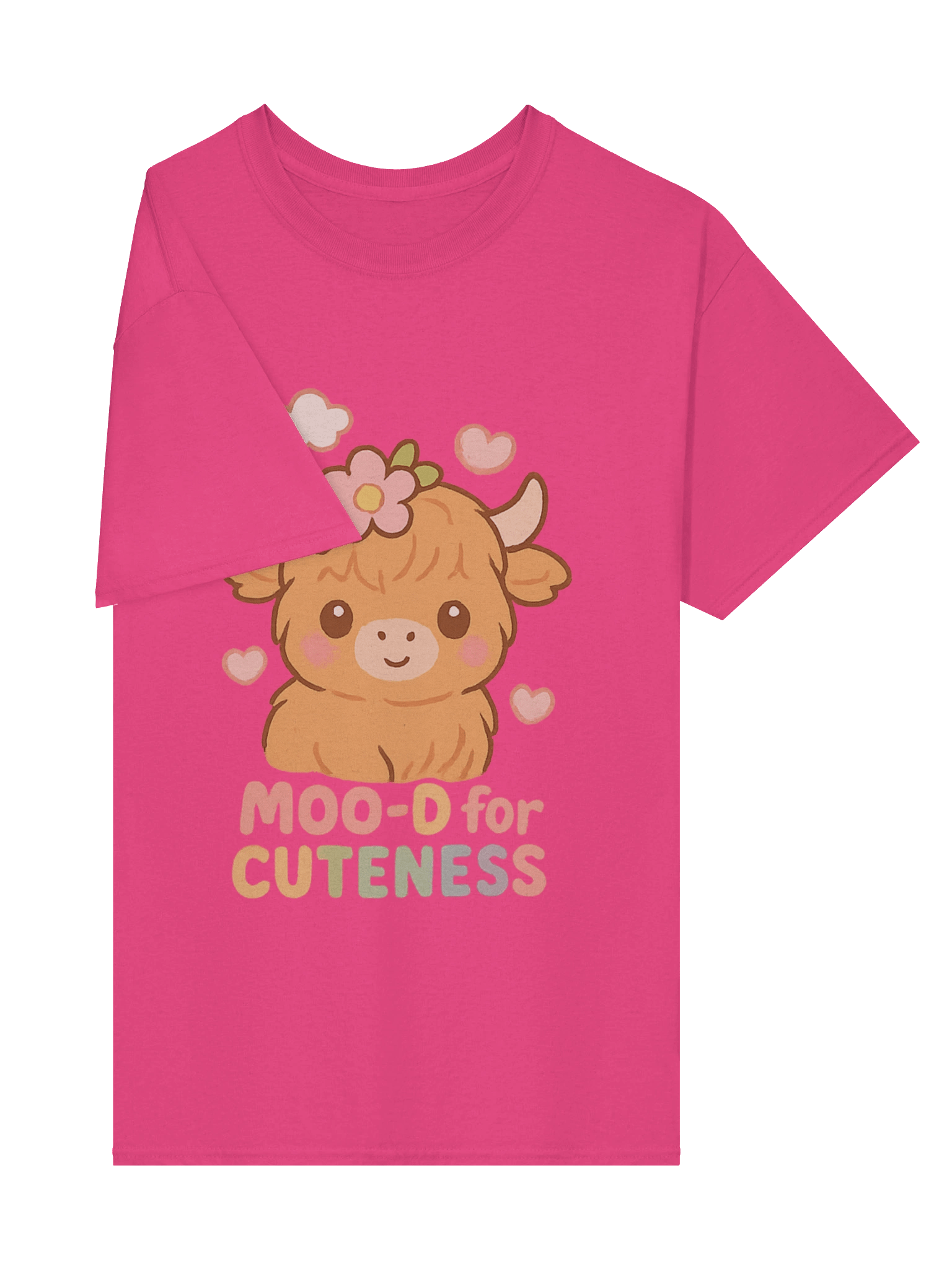 Moo-d for Cuteness Adult T-Shirt product image (52)