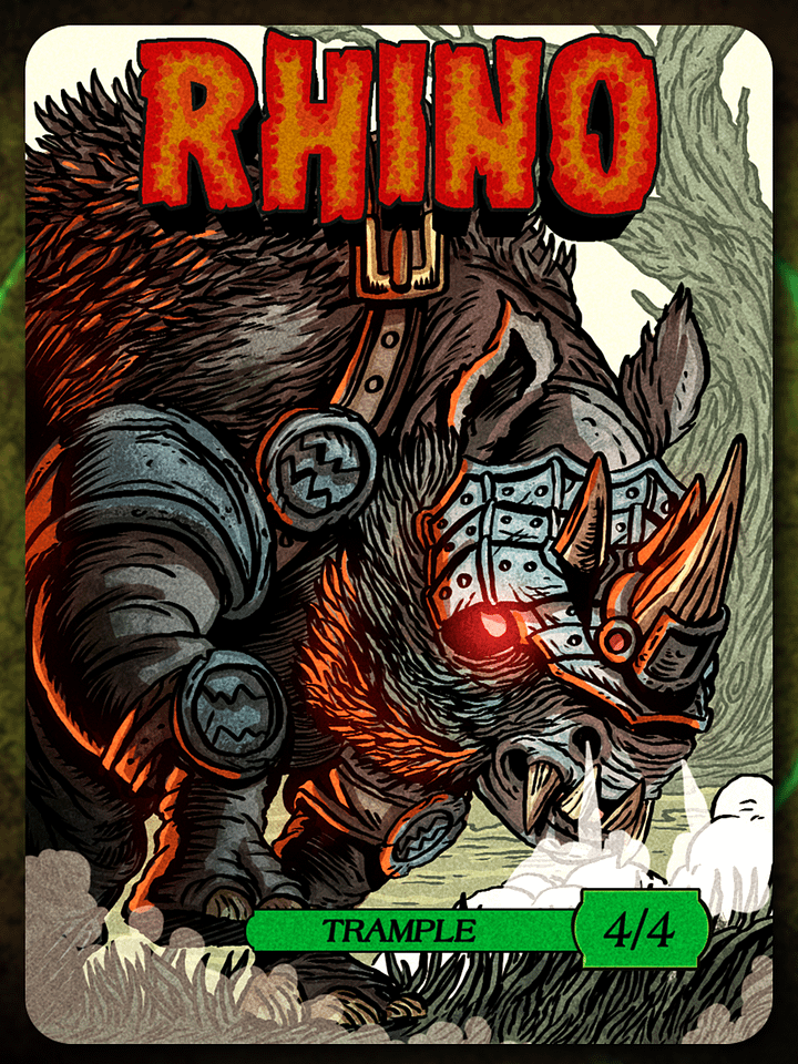Rhino 4/4 Trample Full Art Token product image (1)