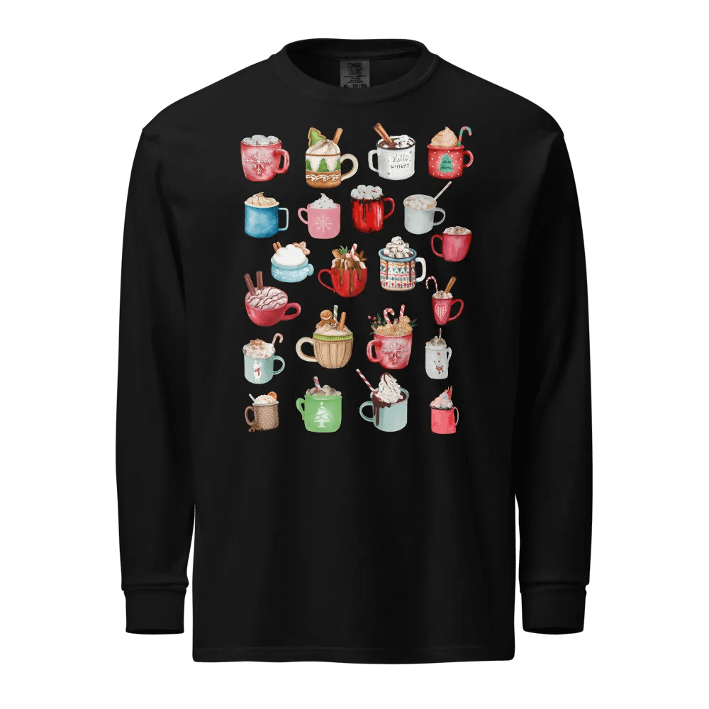 Hot Cocoa Collage Winter Adult Long-Sleeve T-Shirt product image (1)