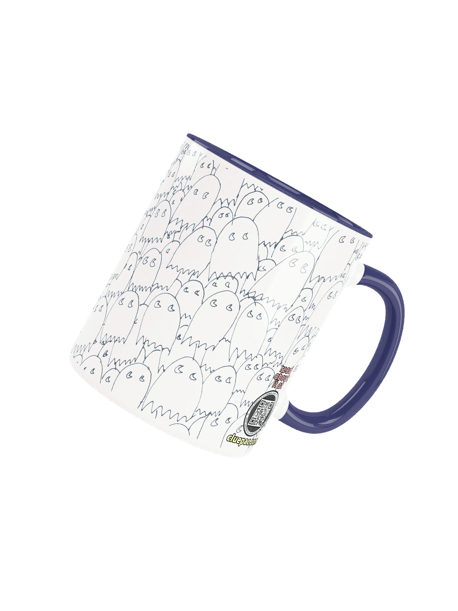 Crowded Afterlife Mug White Blue product image (4)