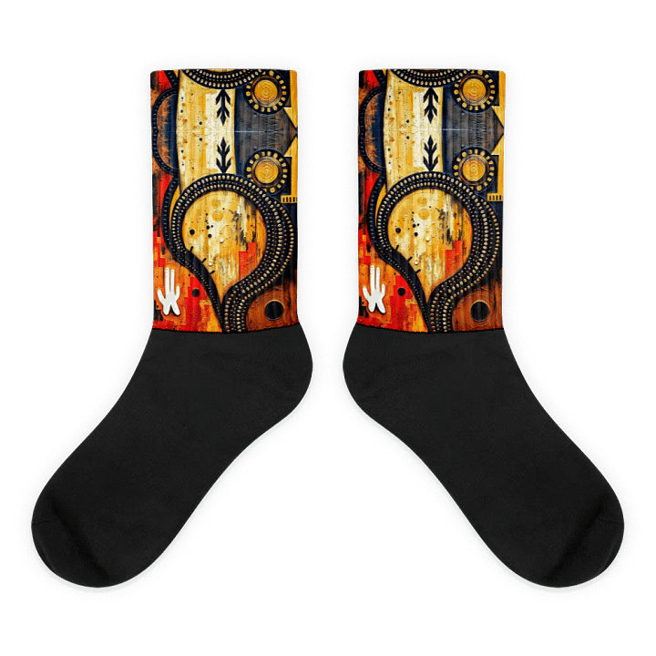 Abstract Ancestral Print Painted Socks product image (2)