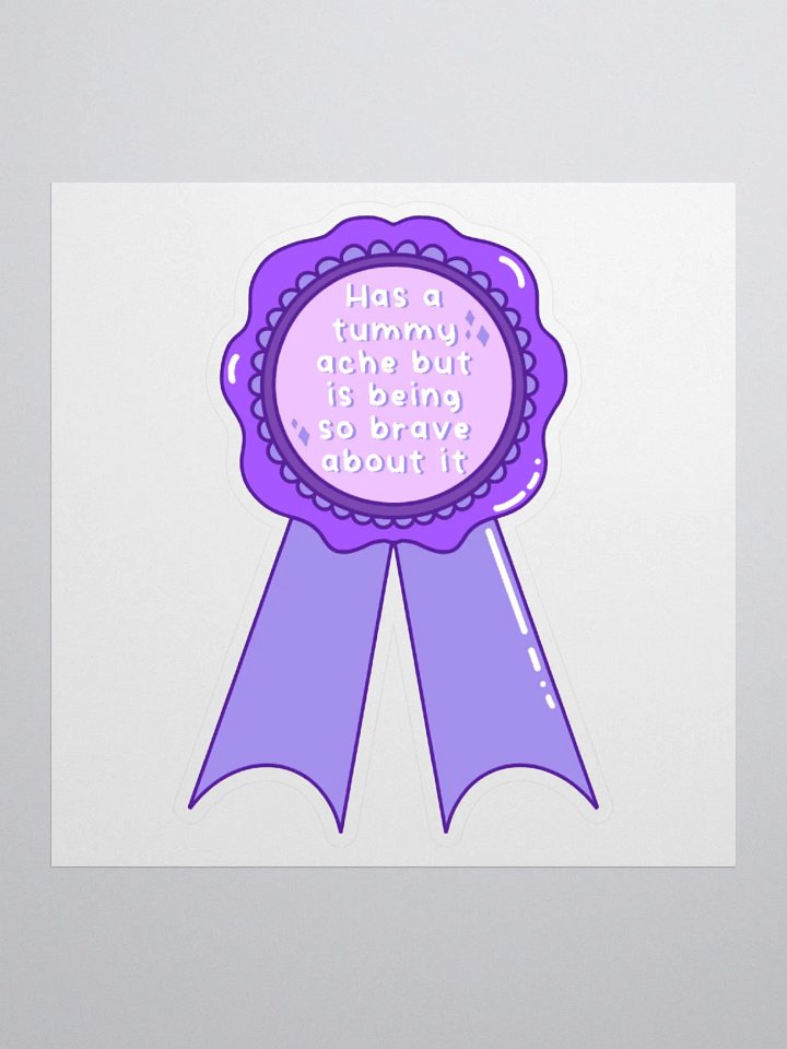 Tummy Ache Warrior Kiss Cut Sticker product image (2)