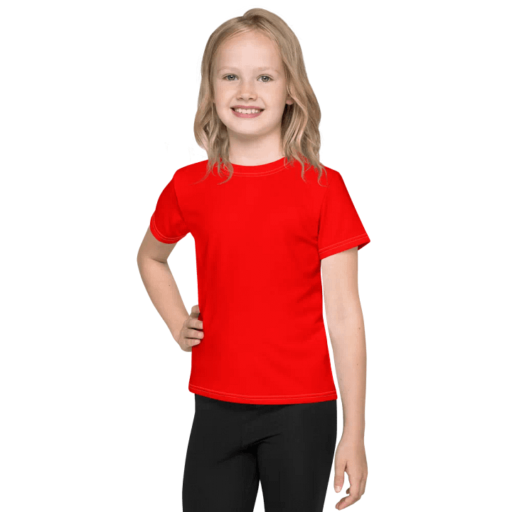 Kids Plain Color Red T-Shirt product image (1)