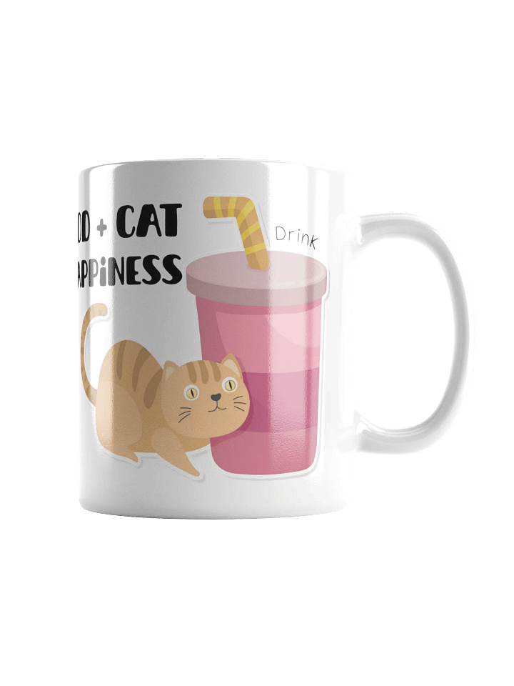 Food + Cat White Glossy Mug product image (1)