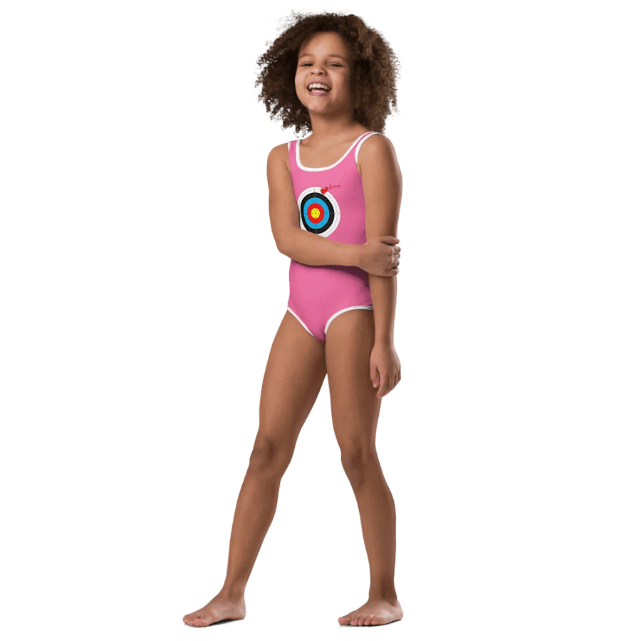 Unlucky in Games, Lucky in Love Rose Kids Swimsuit product image (3)