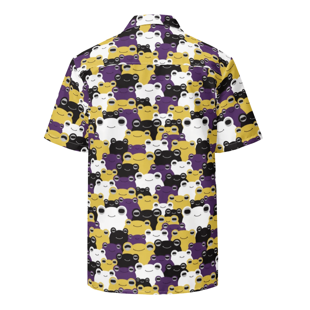 Frog-waiian Shirt Nonbinary Flag Colors product image (8)