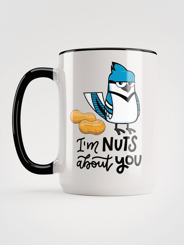 "Nuts About You" Blue Jay Bird Coffee / Tea Mug product image (2)