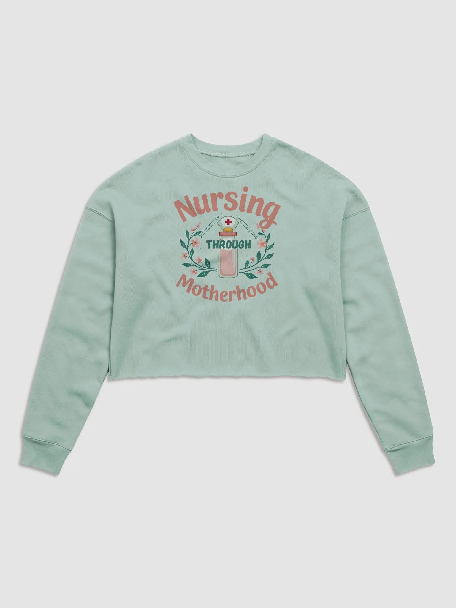 Nurse Mom Fleece Crop Sweatshirt product image (2)
