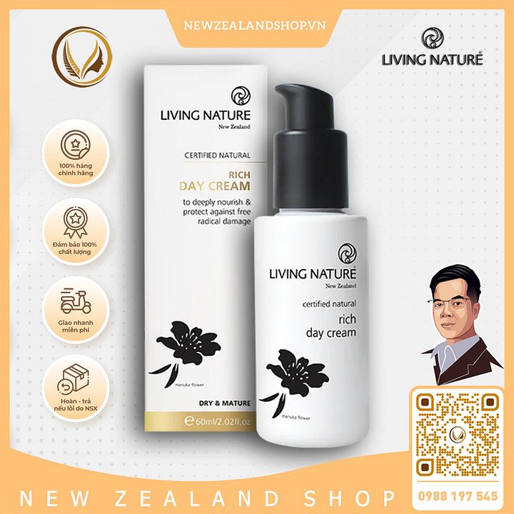 Kem dưỡng ẩm ban ngày, chống lão hóa Living Nature Rich Day Cream 60ml product image (1)
