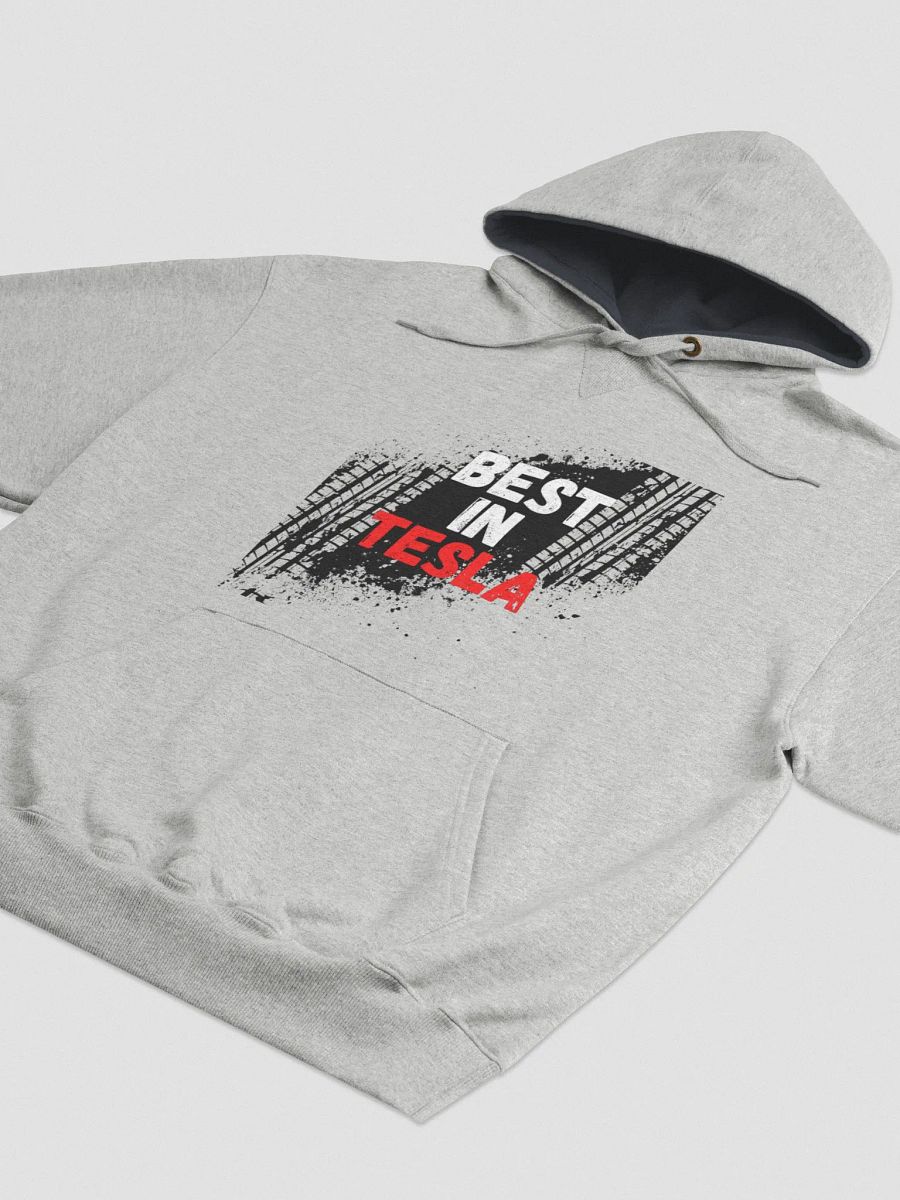 BestInTESLA with tire tracks Hoodie - Grey product image (3)