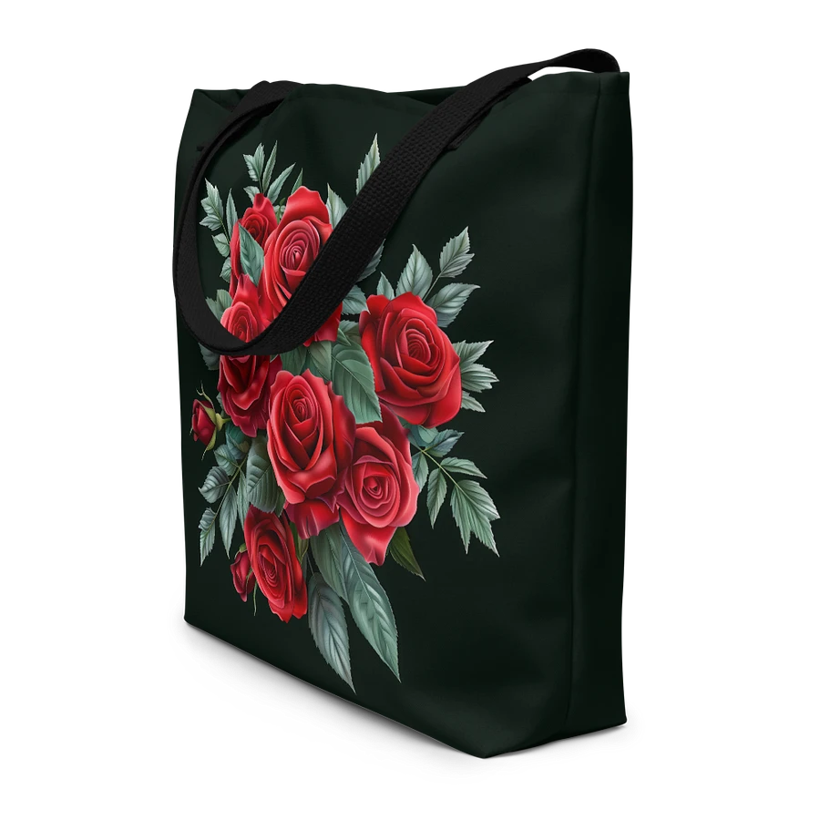 Tote Bag: Elegant Classy Red Roses Dark Floral Themed Art Design product image (4)